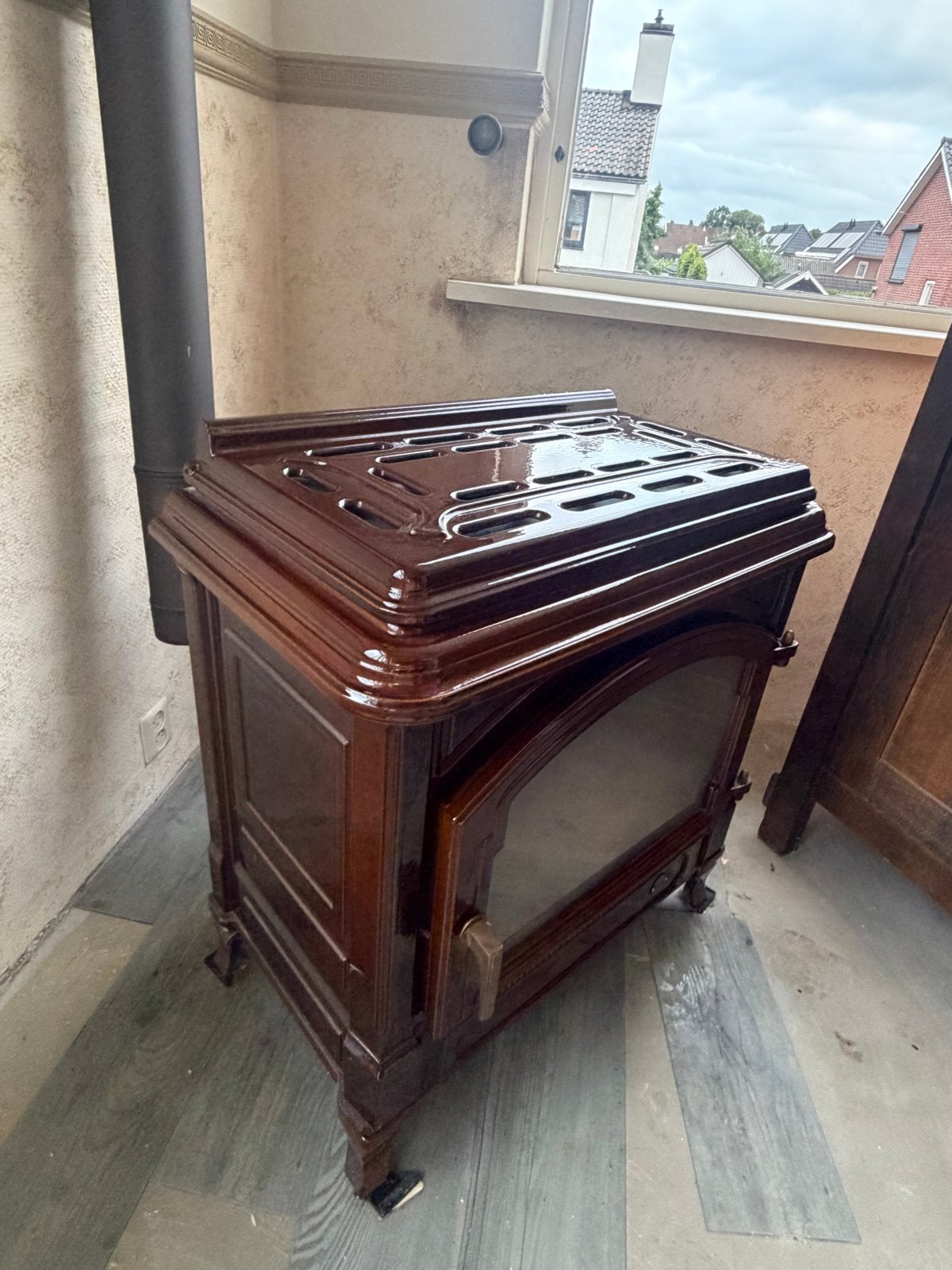 Mooie Vrijstaande Gaskachel - Klassiek Design, Ophalen, Gebruikt, Houtkachel, Vrijstaand