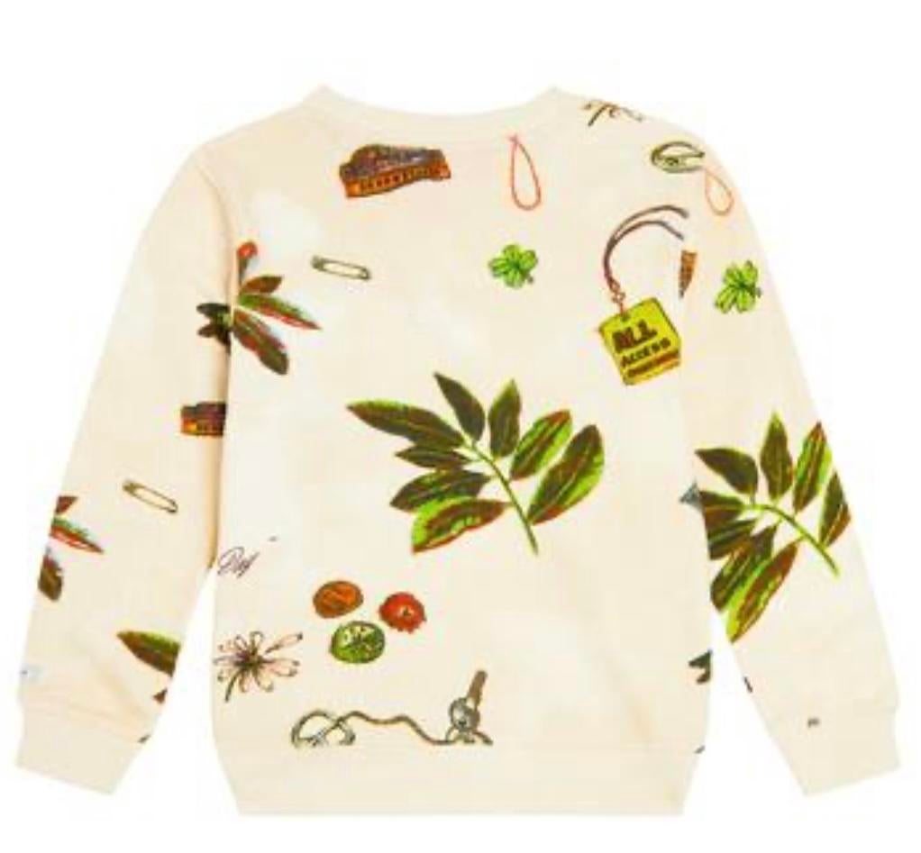Scotch & Soda Crème Sweater met Botanische Print - Maat M, Ophalen of Verzenden, Zo goed als nieuw, Jongen of Meisje, Trui of Vest