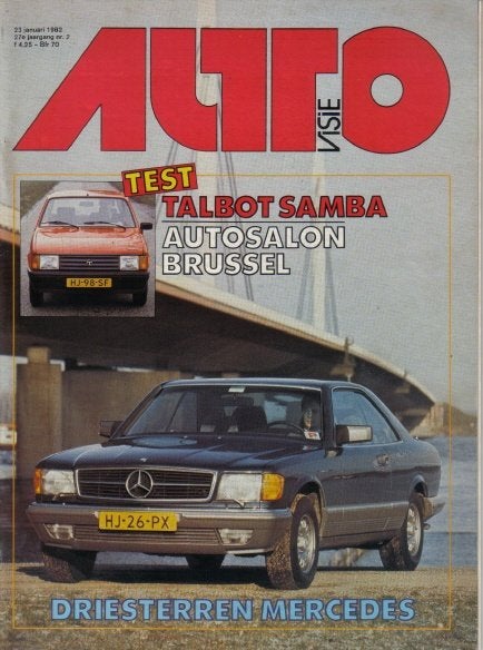 Autovisie 2 1982 : Mercedes Benz Coupe 500SEC - Talbot Samba, Boeken, Ophalen of Verzenden, Gelezen, Algemeen