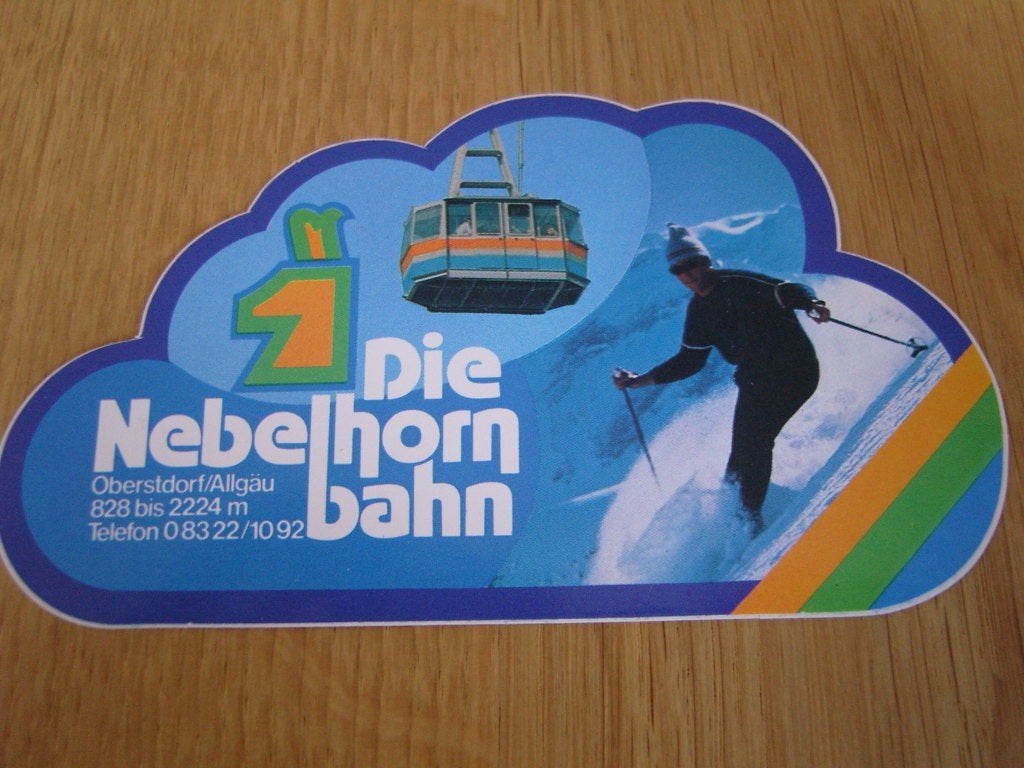 sticker duitsland die nebelhornbahn oberstdorf allgäu, Ophalen, Zo goed als nieuw
