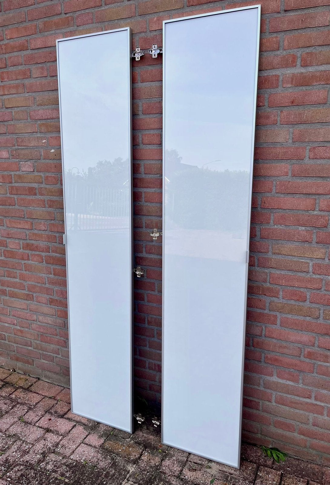 IKEA HÖGBO vitrinedeuren wit/zwart – set van 2, Ophalen