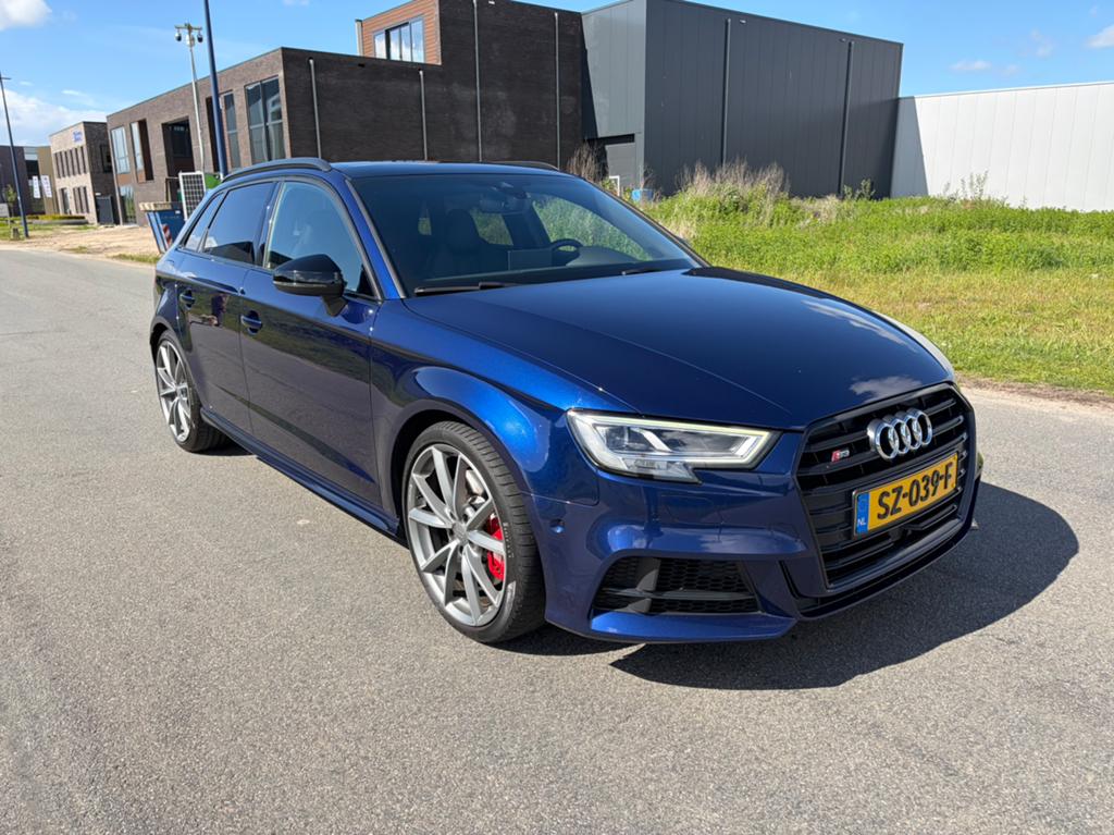 Audi S3 2.0 Tfsi 310pk Quattro S Tronic 2018 Blauw, Automaat, 15 km/l, 1440 kg, Zwart