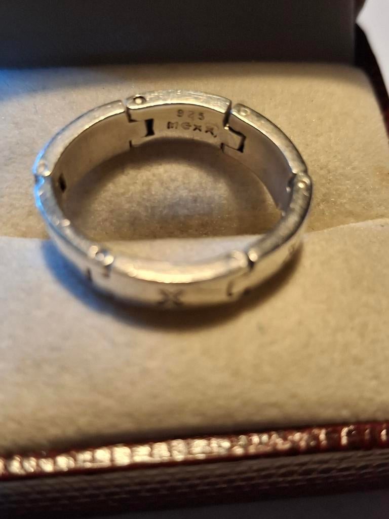 Zilveren ring  ringmaat 18mm, Antiek en Kunst, Ophalen of Verzenden