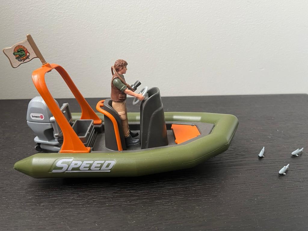 Schleich wildlife jungle speedboot, Ophalen, Zo goed als nieuw