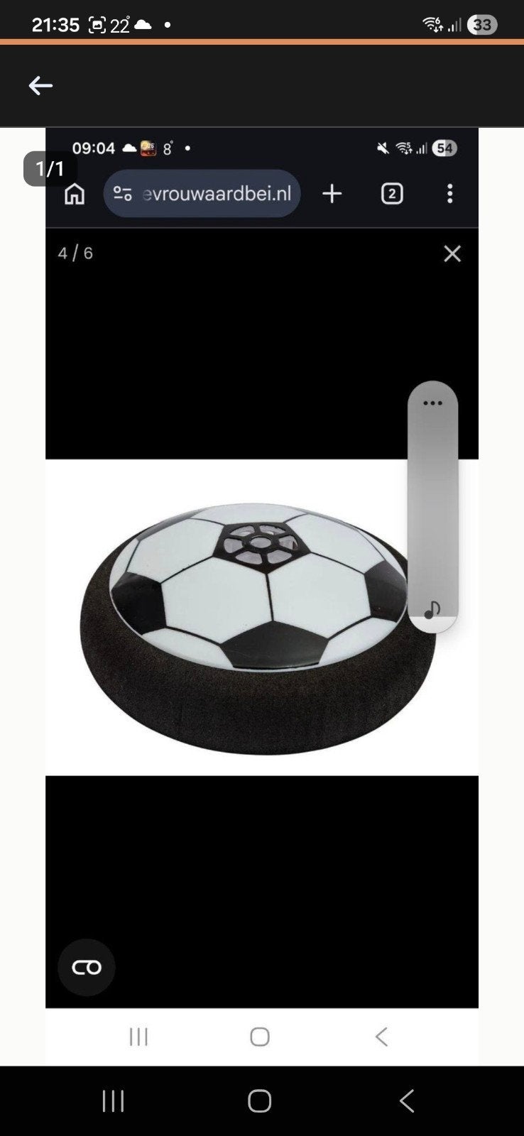 Hover Voetbal Indoor Spel met LED Licht, Ophalen, Nieuw, Jongen of Meisje