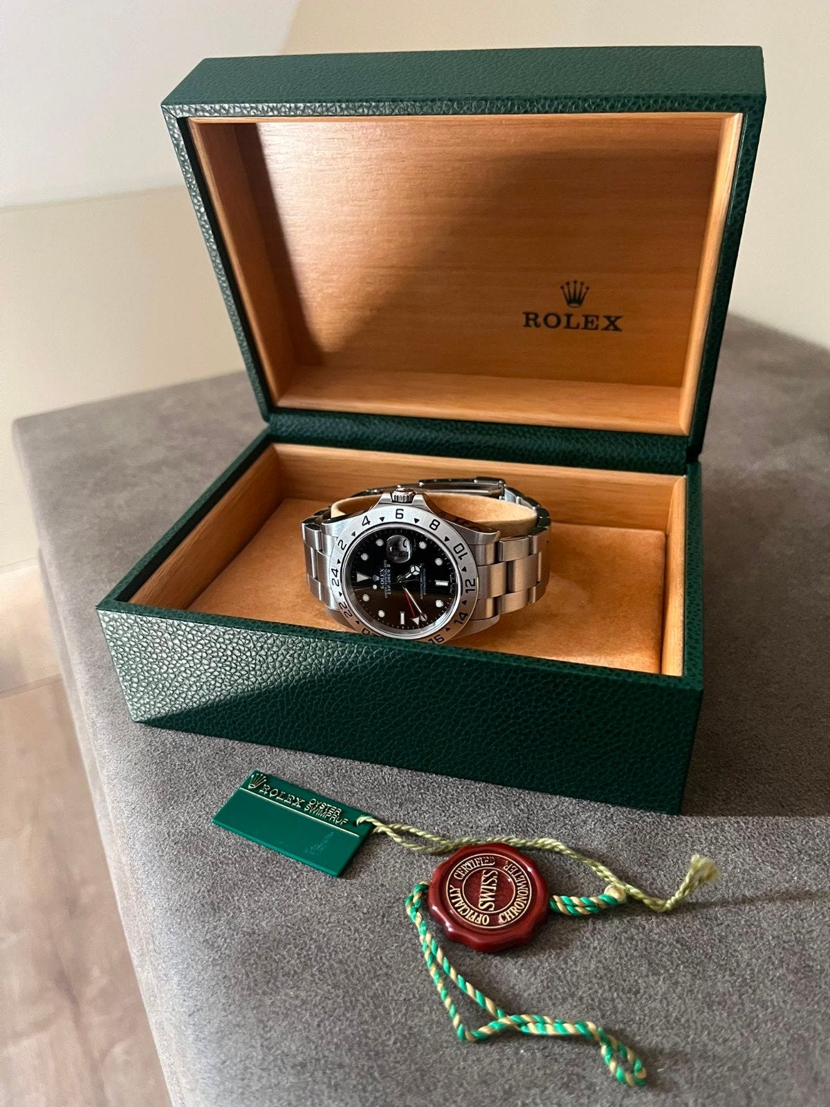 Rolex Explorer II - Zwart  16570, Ophalen, Staal, Polshorloge, Zo goed als nieuw