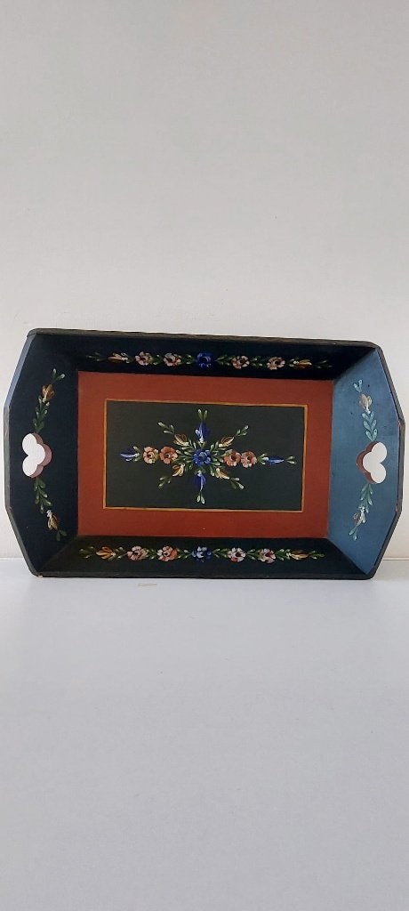 Vintage Hindeloopen Dienblad Mangelbak Handbeschilderd Hout, Huis en Inrichting, Woonaccessoires | Dienbladen, Eu, Gebruikt, Eu