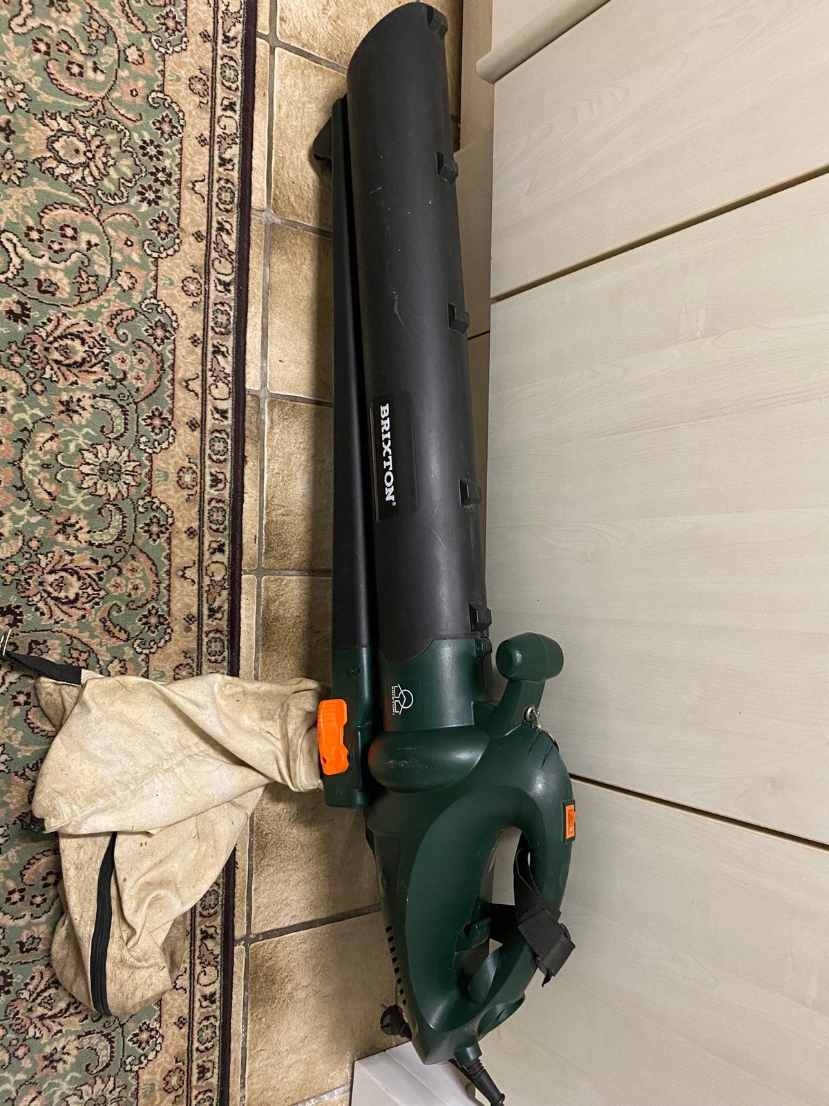Brixton bladzuiger met hakselaar en bladblazer, Tuin en Terras, Ophalen, Gebruikt, Handgedragen, Met opvangzak