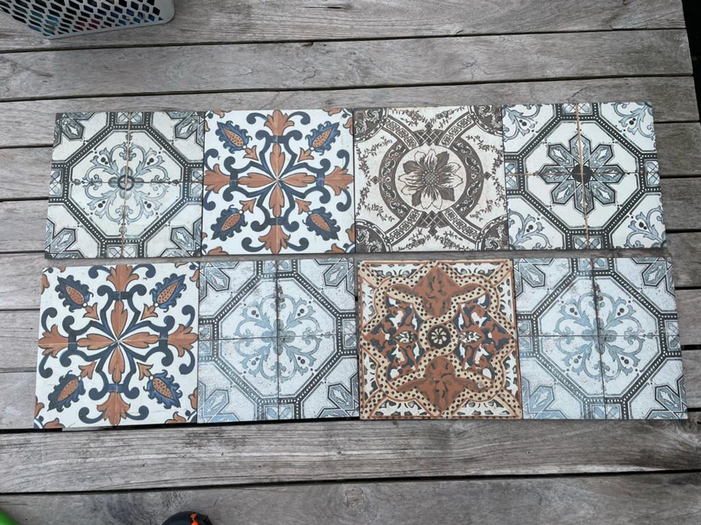 8 keramische tegels 20x20 cm., Doe-het-zelf en Verbouw, Tegels, Keramiek, Nieuw, Ophalen of Verzenden, 20 tot 40 cm