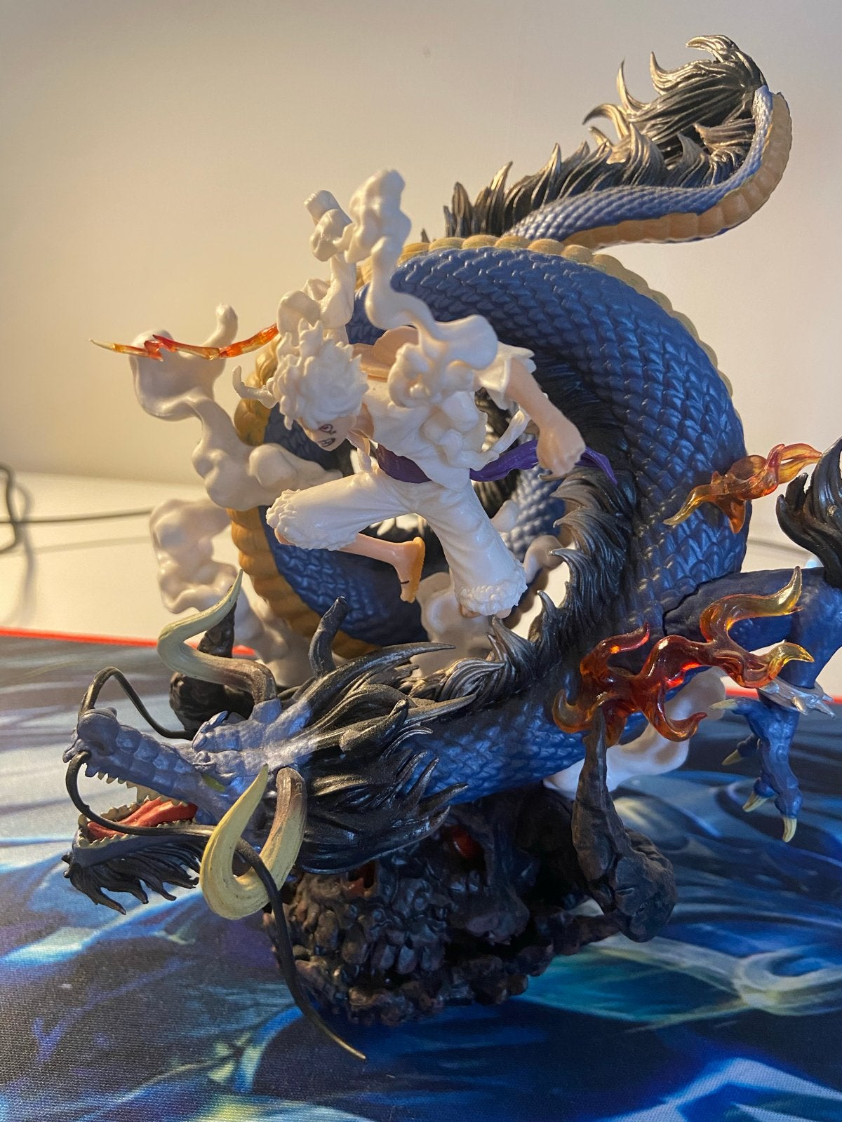 One Piece Luffy Gear 5 vs Kaido Figuur - Anime Beeldje, Ophalen of Verzenden, Zo goed als nieuw