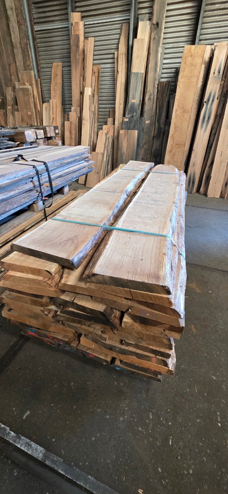 Eiken planken | gedroogd | 30 & 50 mm | met boomkant, Doe-het-zelf en Verbouw, Hout en Planken, 25 tot 50 mm, Eiken, Nieuw, Ophalen of Verzenden