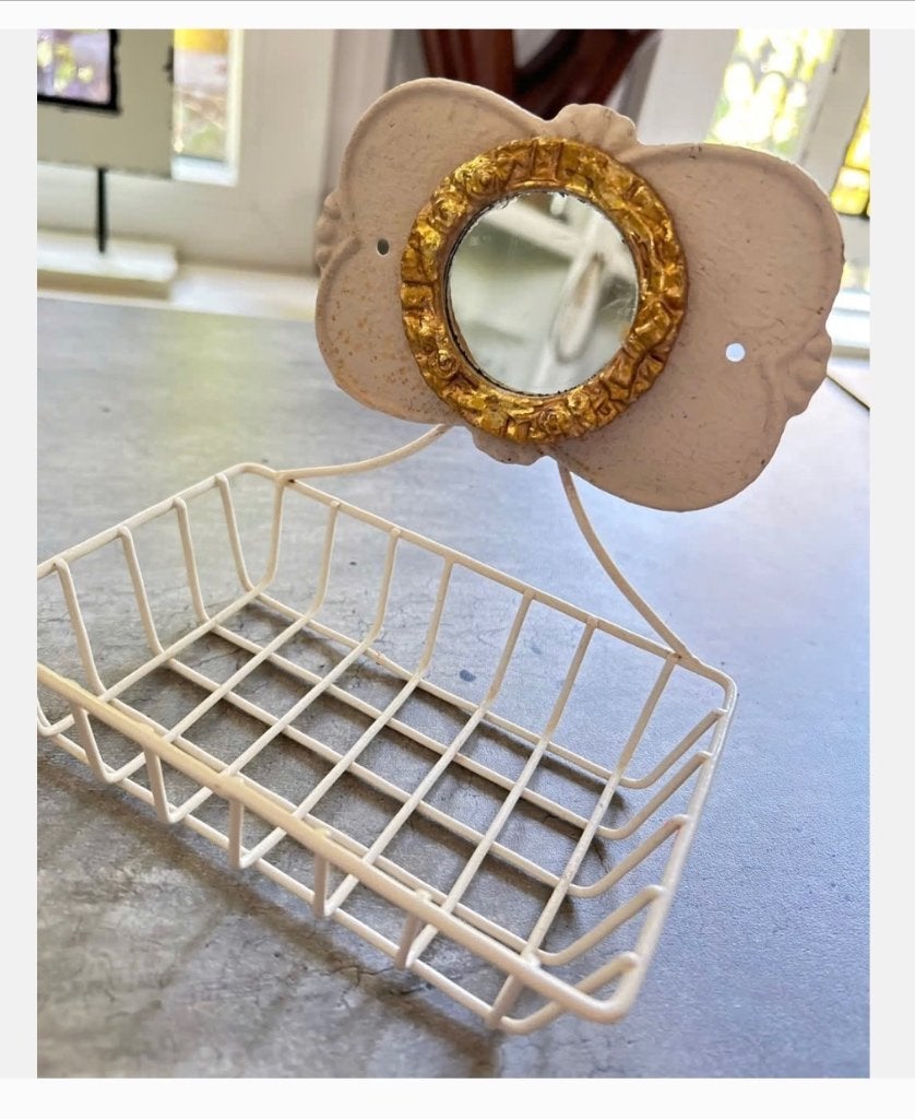 Vintage zeepbakje jaren ‘60 met spiegeltje, Antiek en Kunst, Ophalen of Verzenden