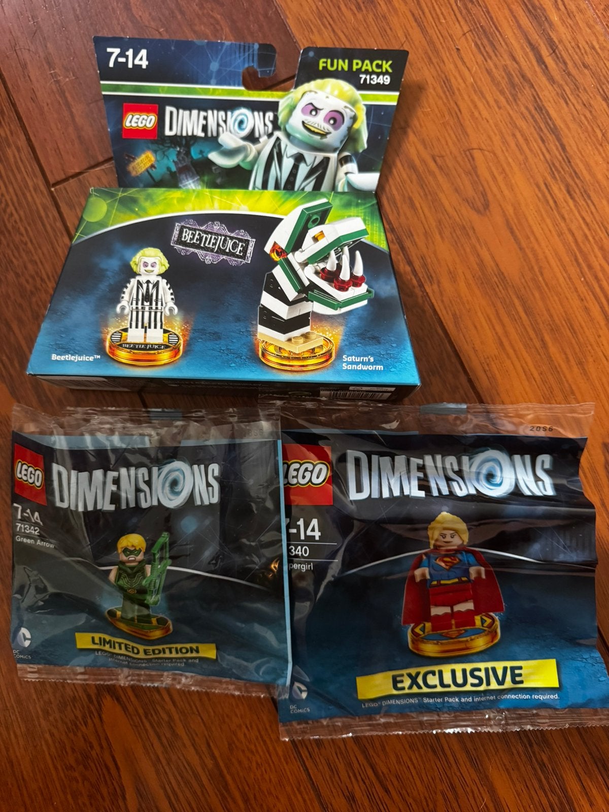 LEGO Dimensions bundle: Supergirl, Green Arrow & Beetlejuice, Avontuur en Actie, 2 spelers, Ophalen of Verzenden, Zo goed als nieuw