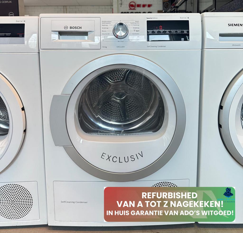 BOSCH SERIE 6 SportsEdition 8KG WARMTEPOMPDROGER SelfCleaner, Minder dan 85 cm, Info@adoswitgoed.nl, Ophalen of Verzenden, Voorlader