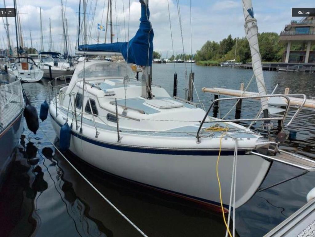 Zeilboot Midget 26 Oostzeejol, Ophalen, Gebruikt, Diesel, Tourjacht of Cruiser