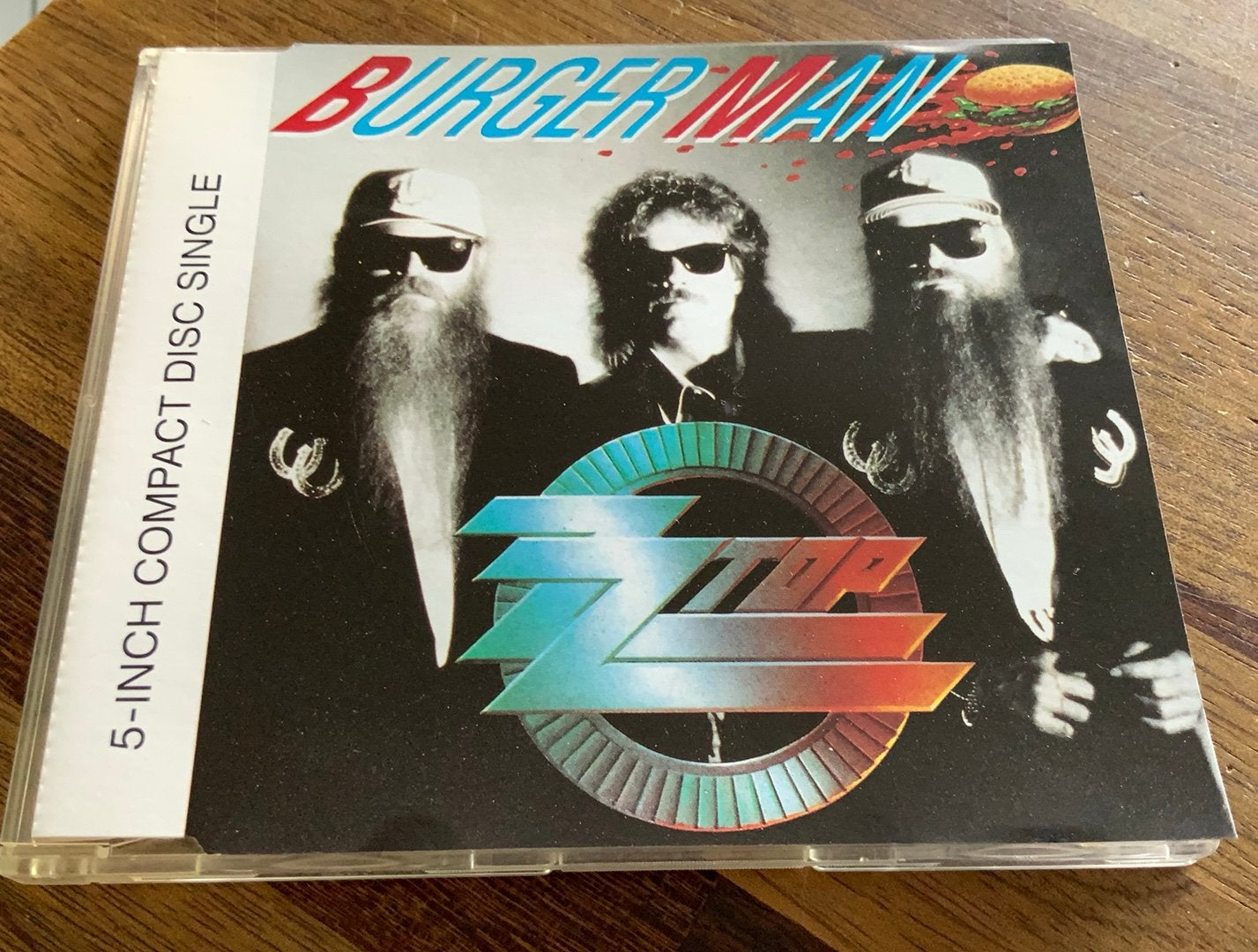 CD SINGLE ZZ TOP BURGER MAN 1991 WARNER BROS GERMANY BEARD, Inclusief boekje, Gebruikt, Verzenden, Rock en Metal