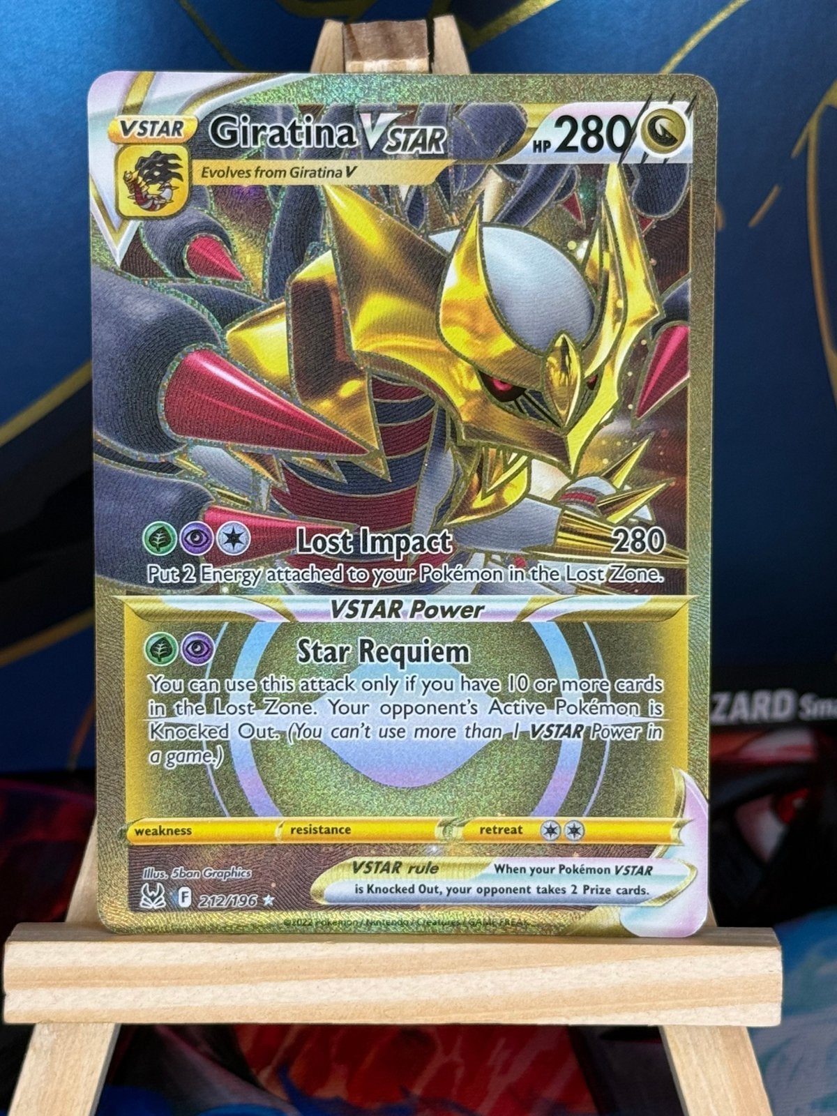 Giratina VSTAR #212 | Pokemon Lost Origin, Ophalen of Verzenden, Zo goed als nieuw, Losse kaart, Foil