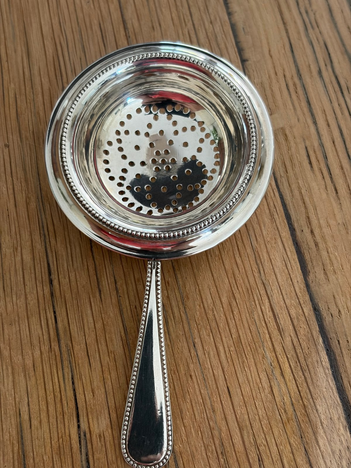 Antieke 835 Zilveren Theezeef met Handvat, Ophalen of Verzenden, Zilver
