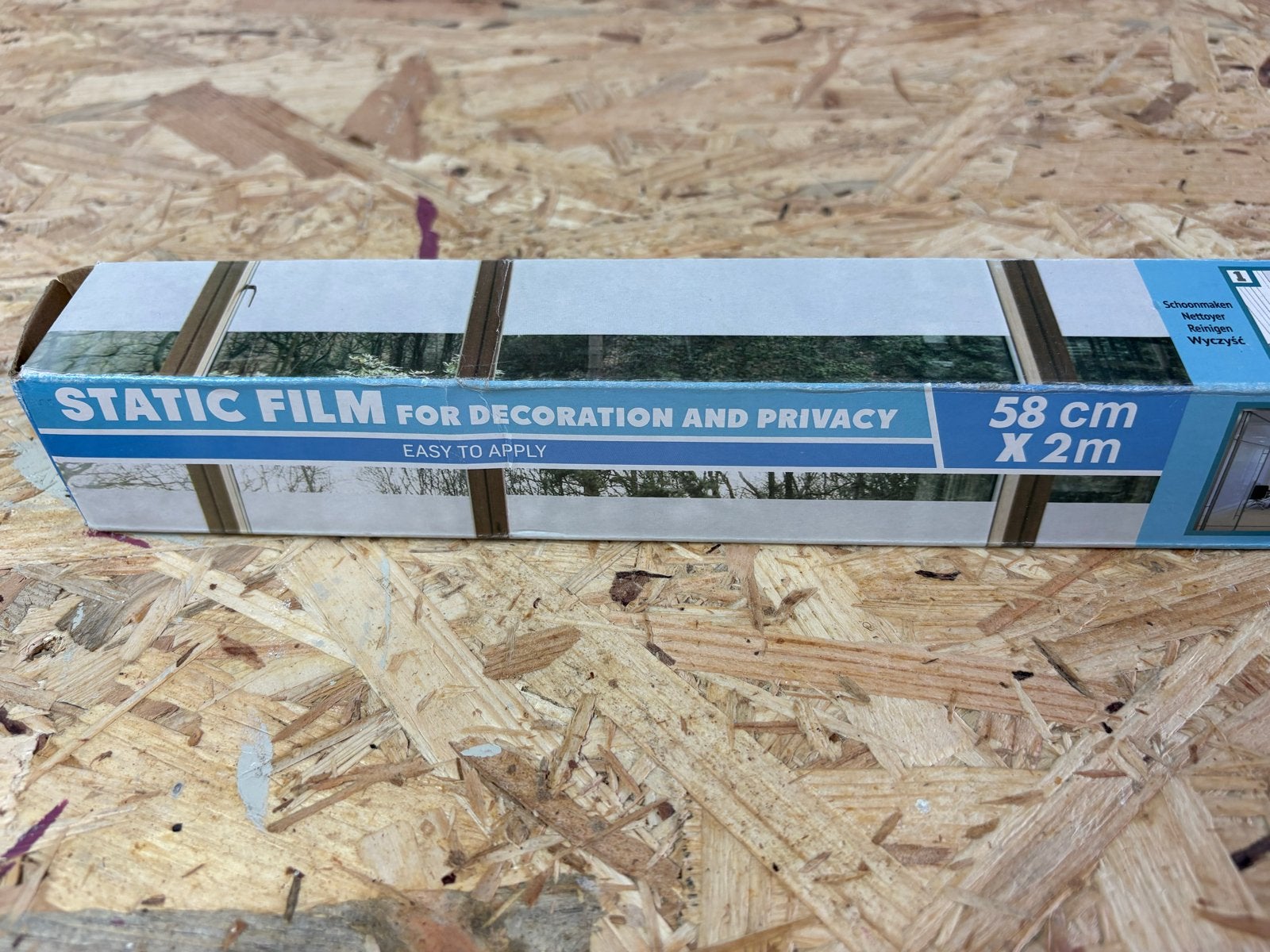 Inkijkwerend raamfolie 200x58cm - Nieuw, Gevelraam of Ruit, Minder dan 80 cm, Nieuw, Ophalen of Verzenden