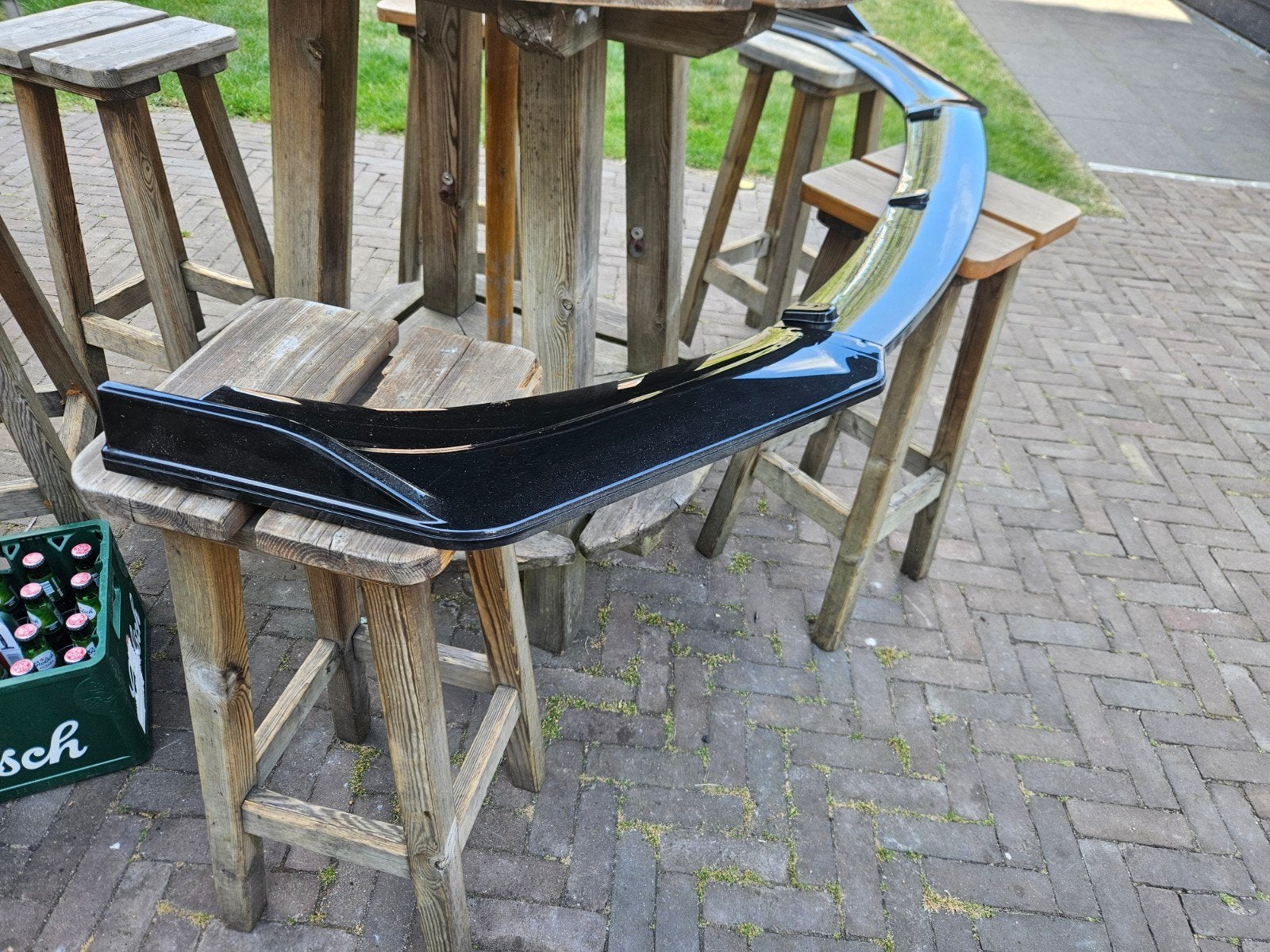 Universele Bumperlip Spoiler Zwart Glans, Auto-onderdelen, Carrosserie en Plaatwerk, Gebruikt, Voor, Ophalen of Verzenden, Bumper