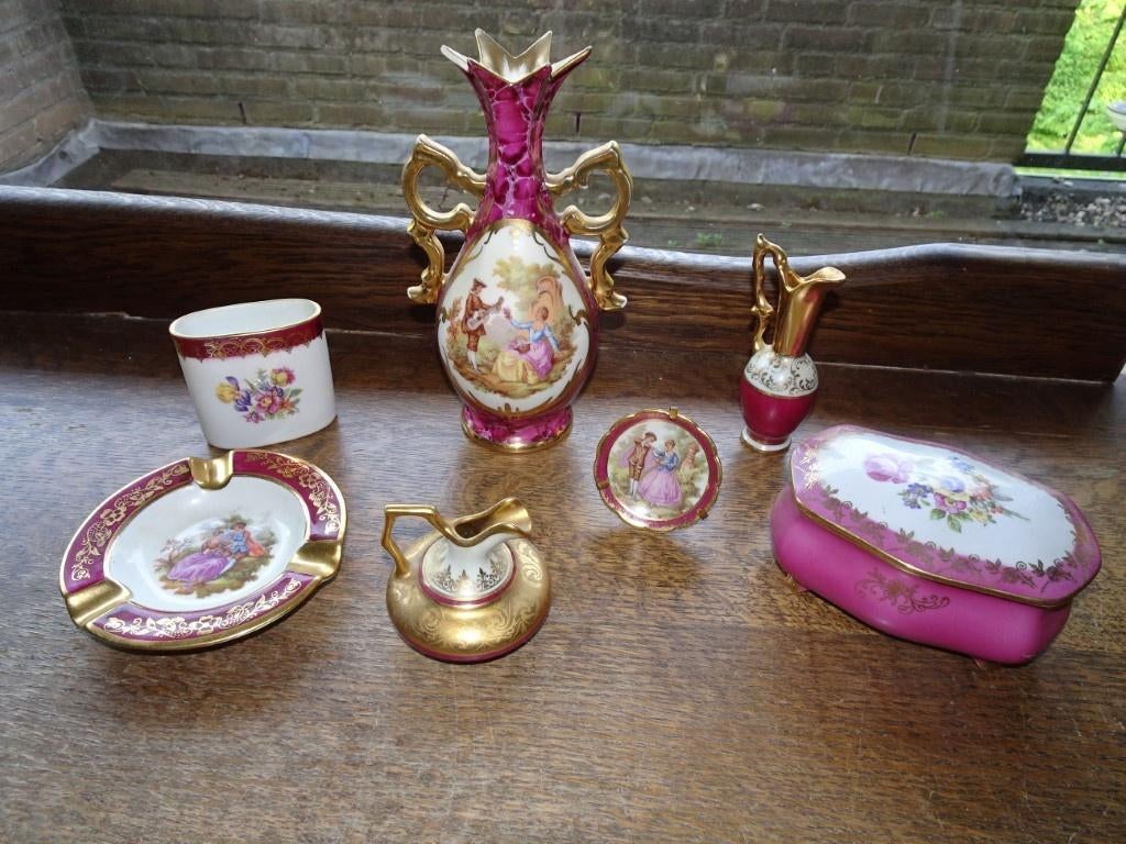 Vintage porselein d'Art Limoges, Antiek en Kunst, Antiek | Porselein, Ophalen of Verzenden