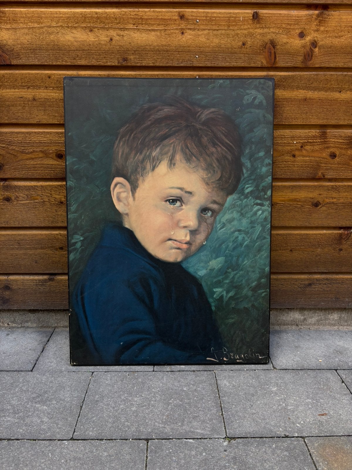 Reproductie schilderij De huilende jongen van Giovanni 010, Ophalen of Verzenden, Zo goed als nieuw, Schilderij