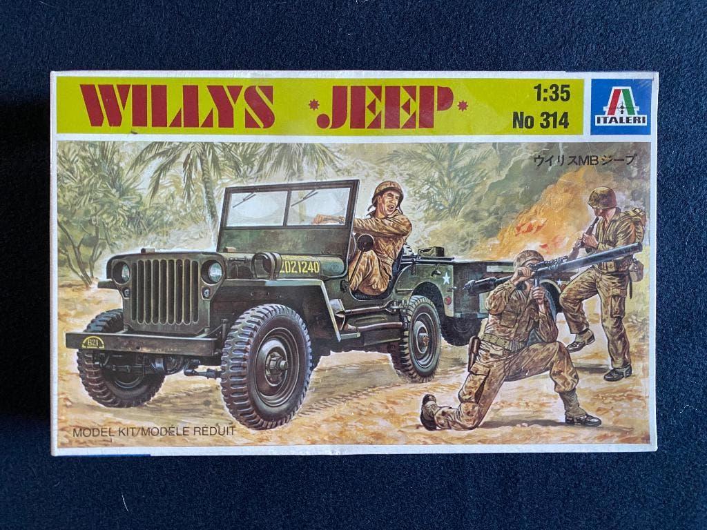 WILLYS JEEP MODEL KIT 1:35, 1:32 tot 1:50, Nieuw, Ophalen of Verzenden, Italeri