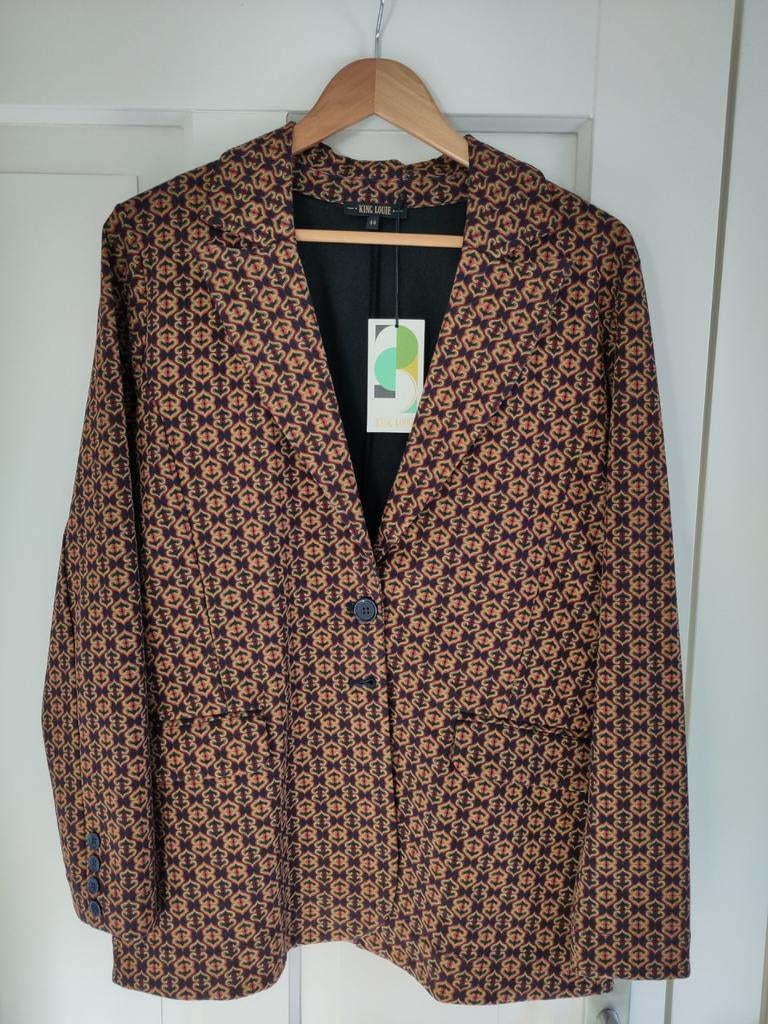 *Nieuw* King Louie Bianca blazer Ripley evening blue maat XL, Kleding | Dames, Jasjes, Kostuums en Pakken, Ophalen of Verzenden