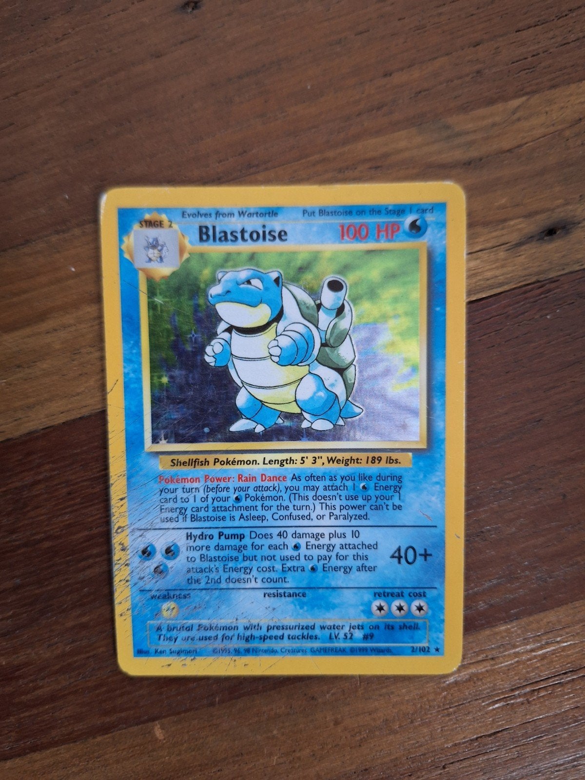 Blastoise base set engels - vintage pokemon, Hobby en Vrije tijd, Verzamelkaartspellen | Pokémon, Ophalen of Verzenden, Zo goed als nieuw