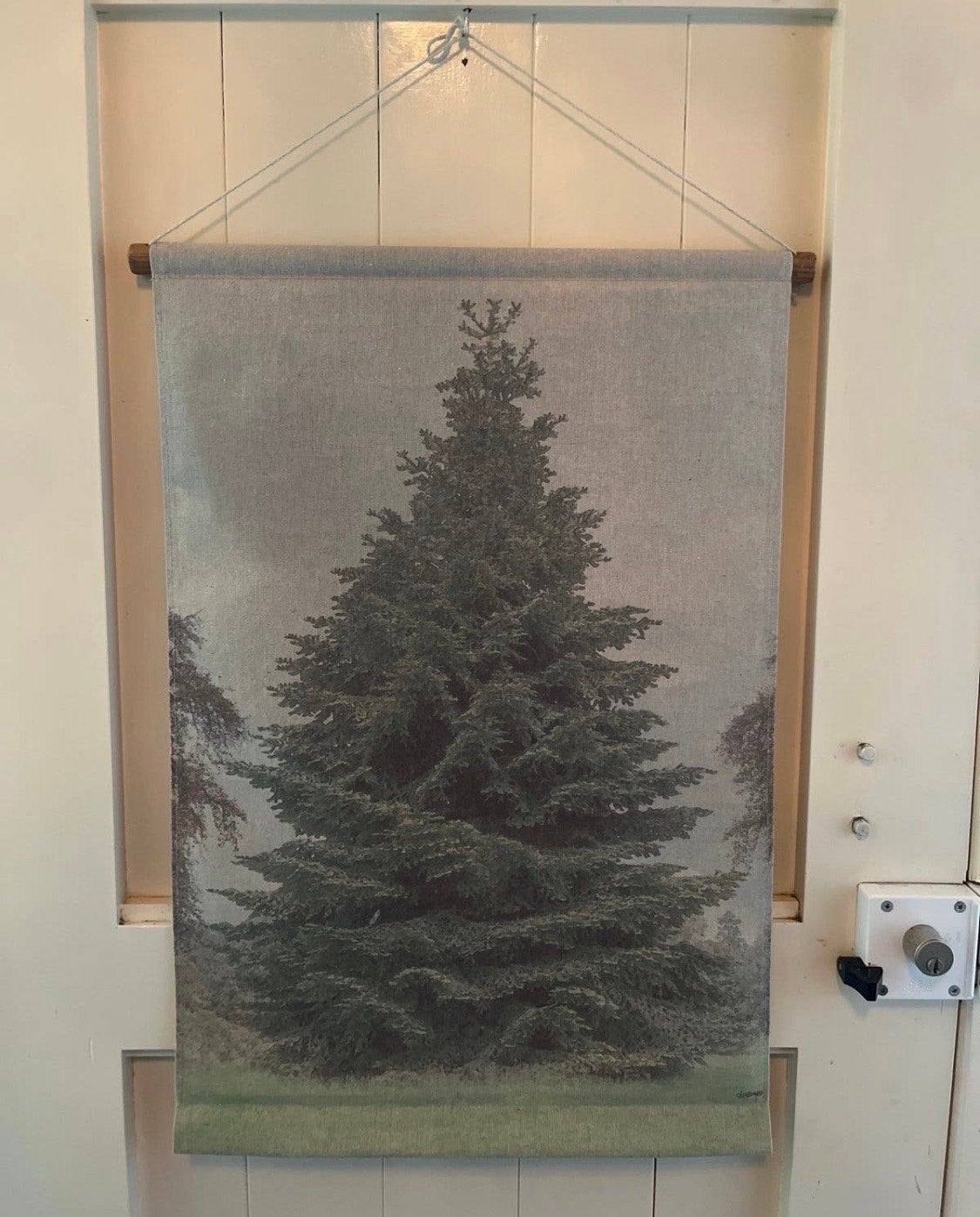 HK living wandkleed met dennenboom print, Ophalen, Zo goed als nieuw