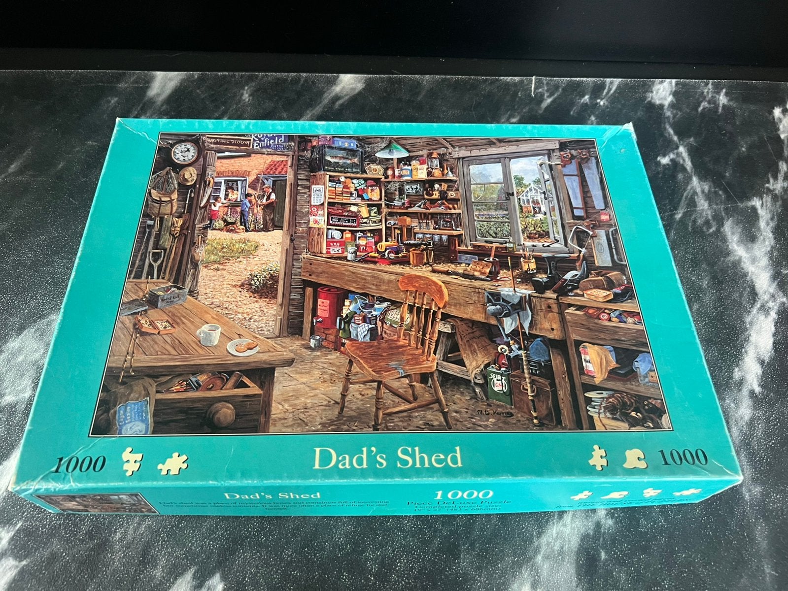 HOP puzzel 1000 stukjes Dad’s Shed, Ophalen of Verzenden, 500 t/m 1500 stukjes, Zo goed als nieuw