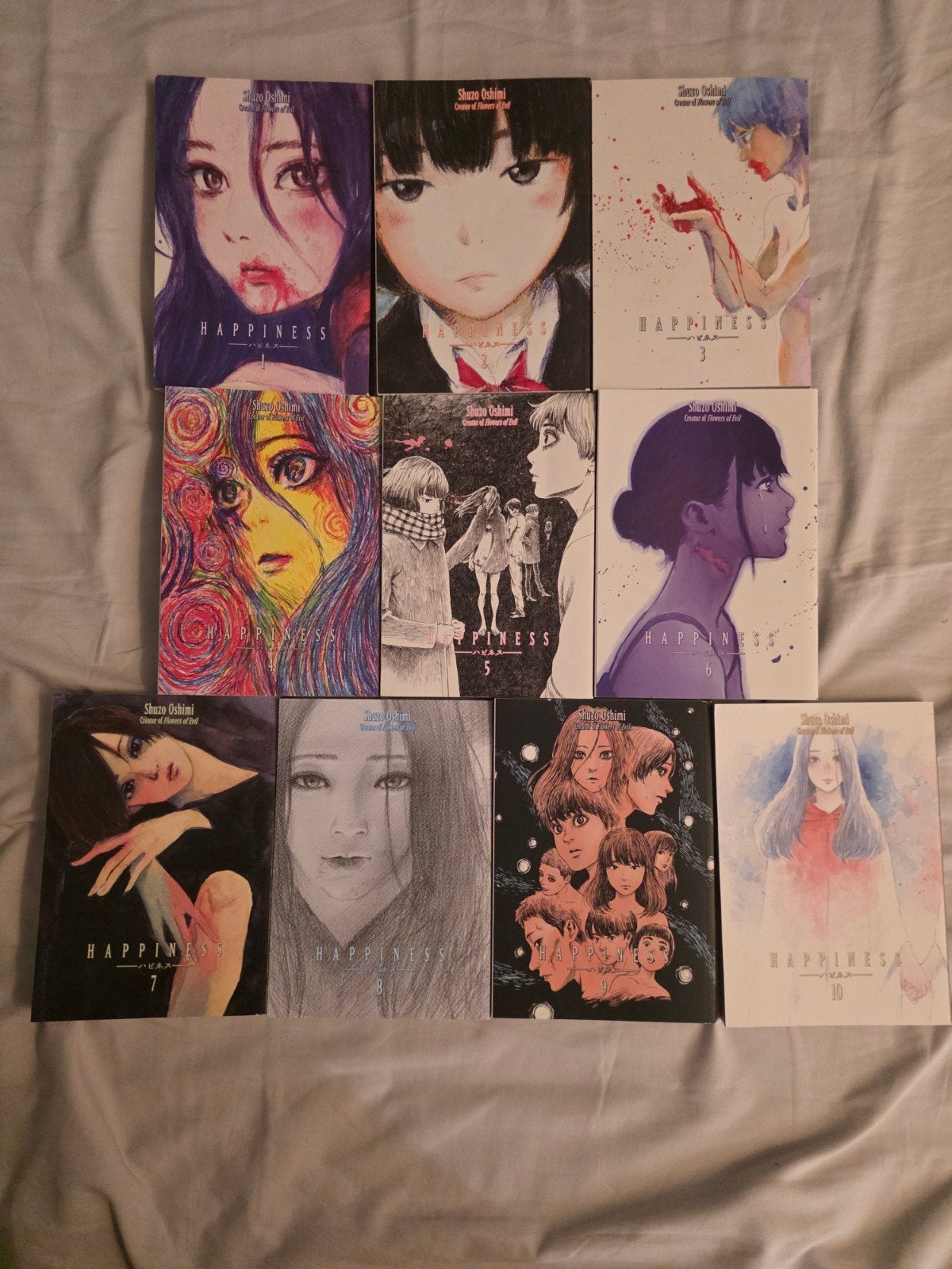 Happiness manga complete serie (vol 1-10) - Ophalen, Boeken, Ophalen, Complete serie of reeks, Shuzo Oshimi, Zo goed als nieuw