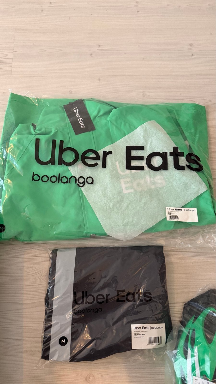 Uber Eats bezorgerspakket: kleding, helm, tas, tel houder, Ophalen of Verzenden, Zo goed als nieuw, Dames, Jas