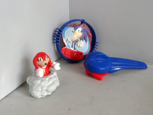McDonalds 1995 # Sega Sonic the hedgehog 2x, Ophalen of Verzenden, Zo goed als nieuw, Knuffel of Figuurtje