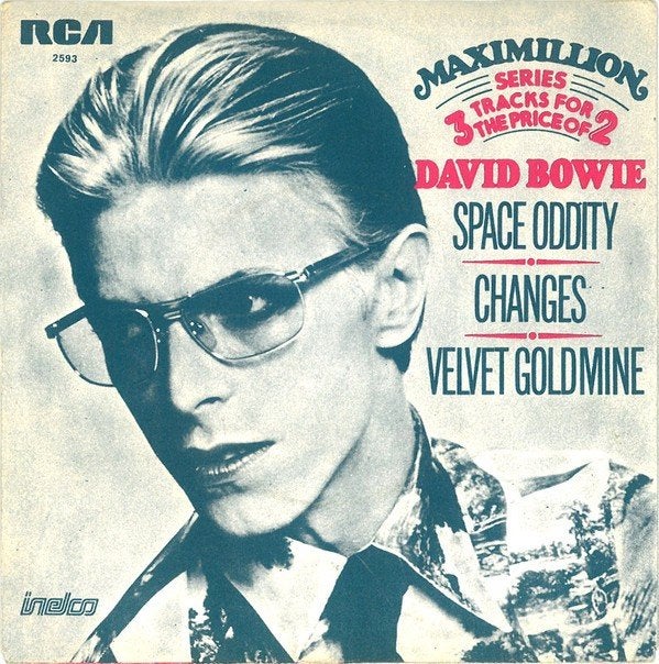 David Bowie ‎– Space Oddity / Changes / Velvet Goldmine, Gebruikt, 7 inch, Ophalen of Verzenden, Pop