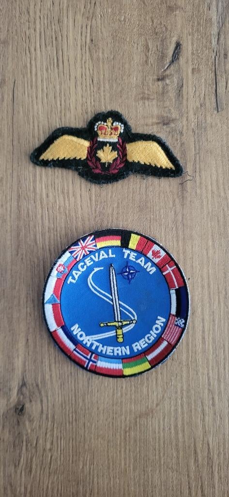 Militaire Emblemen: Canadese Luchtmacht & TACEVAL Team, Ophalen of Verzenden, Luchtmacht, Overige gebieden, Embleem of Badge