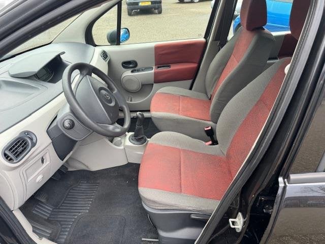 Renault Modus 1.6-16V Authentique, '05, 144000 km, airco en, Auto's, Renault, Voorwielaandrijving, Zwart, 4 cilinders, Bedrijf