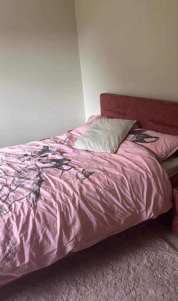 Totaalbed 140x200 met pocketvering matras, Ophalen, Gebruikt, 100 cm of meer, Matras