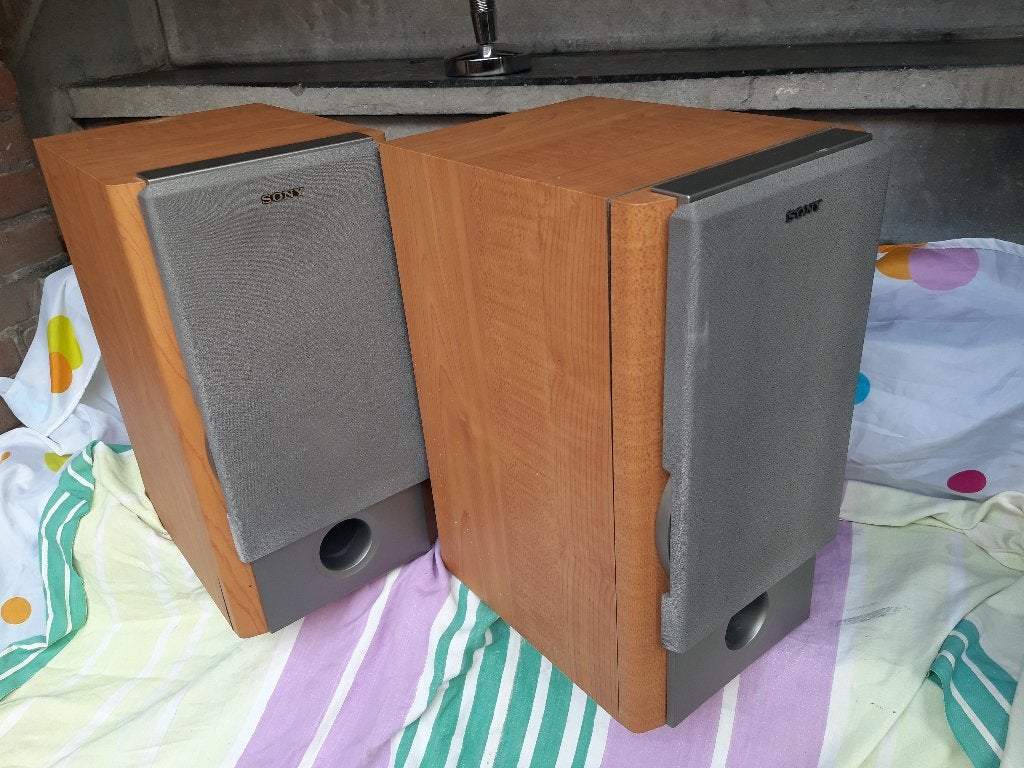 Sony SS-NX1 - Fraaie 100 watt stereo speaker-set, Japanse, Ophalen, Gebruikt, Inclusief kabels, 60 tot 120 watt