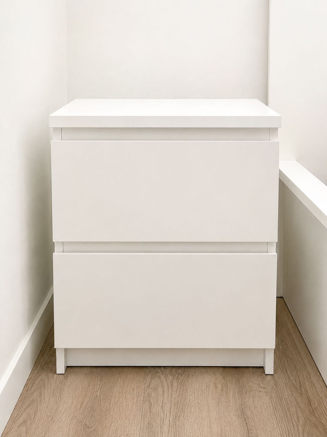 IKEA Malm Ladekast/Nachtkastje met 2 Lades - 2 Stuks, Ophalen, Minder dan 50 cm, Gebruikt, 1 of 2 laden