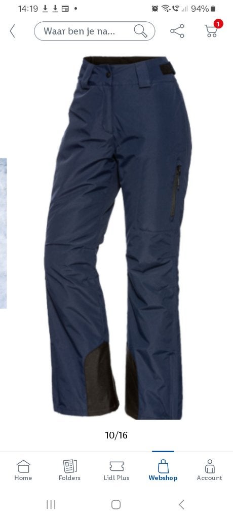 Dames skibroek marine classic mt 46 nieuw, Broek, Maat 46/48 (XL) of groter, Nieuw, Ophalen of Verzenden