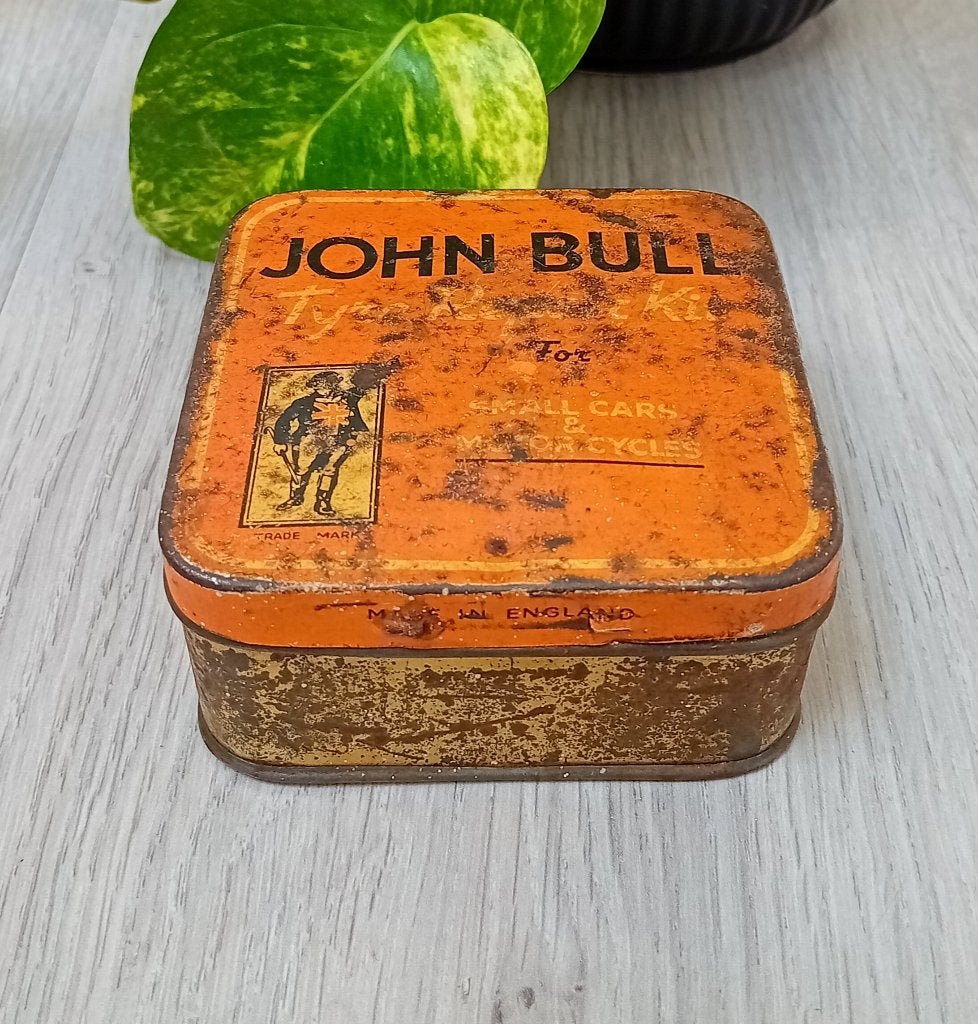 vintage john bull tyre  repair kit blik, leeg, Verzenden, Gebruikt, Overige