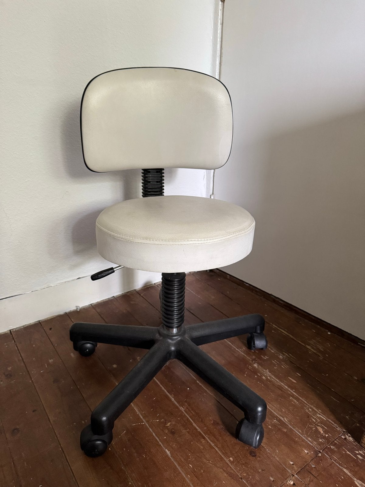 Vintage tandarts/bureaustoel, Huis en Inrichting, Ophalen, Gebruikt, Beige, Bureaustoel