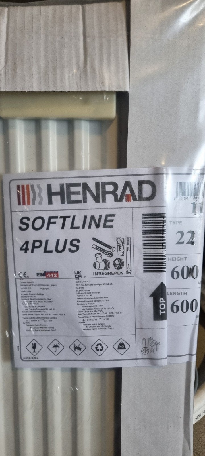 Henrad Softline 4 Plus Paneelradiator, Ophalen, 30 tot 80 cm, Radiator, Nieuw