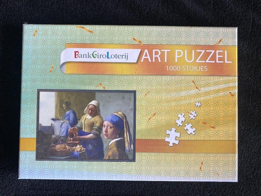 melkmeisje/meisje met de parel, Ophalen of Verzenden, 500 t/m 1500 stukjes, Zo goed als nieuw, Legpuzzel