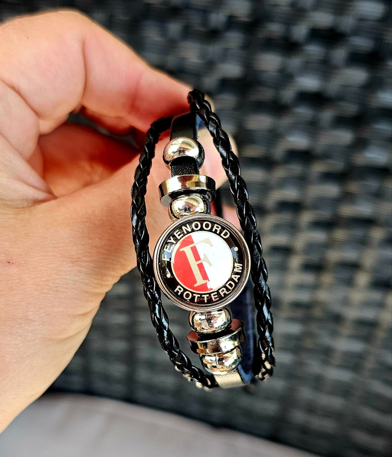 Feyenoord Armband - Stoer en Stijlvol, Zwart, Nieuw, Leer, Ophalen of Verzenden