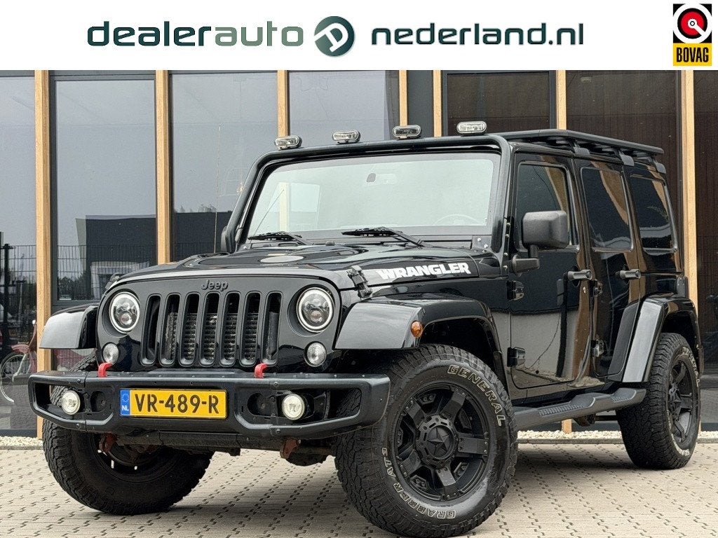 Jeep Wrangler 2.8 CRD Rubicon | Grijs kenteken | Led | Navi, Auto's, Jeep, Gebruikt, Zwart, Bedrijf, Diesel