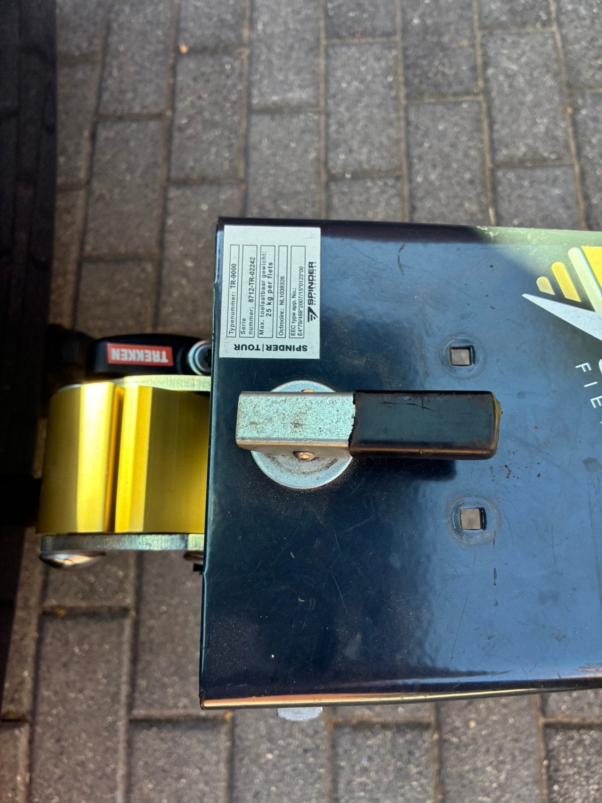 Spinder Cross fietsdrager kantelblok., Auto diversen, Fietsendragers, Verzenden, 2 fietsen, Gebruikt, Trekhaakdrager