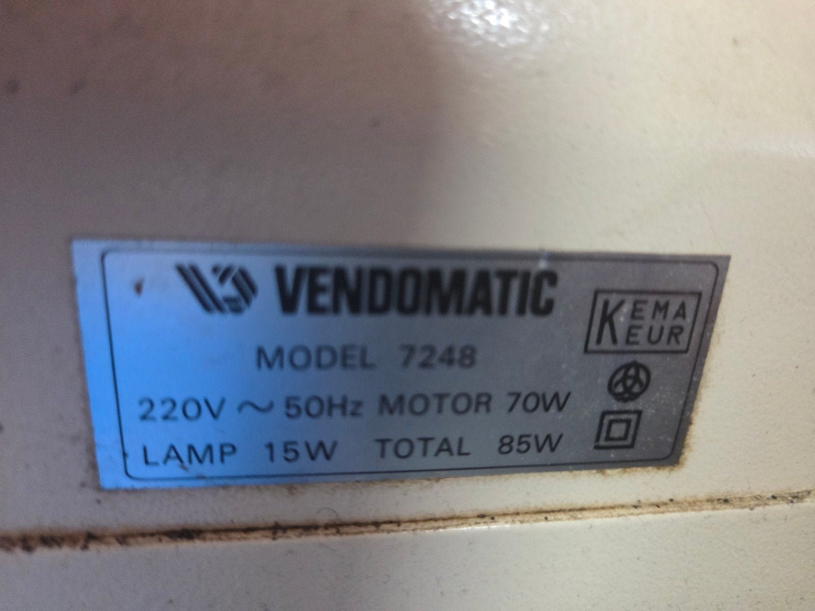 Vendomatic Naaimachine Model 7248 - Vintage en Functioneel, Ophalen of Verzenden, Gebruikt, Naaimachine, Overige merken