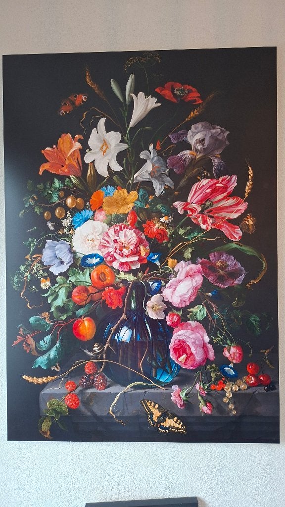 Schilderij stilleven bloemen, Huis en Inrichting, Nieuw, Ophalen of Verzenden, Print, 75 – 100